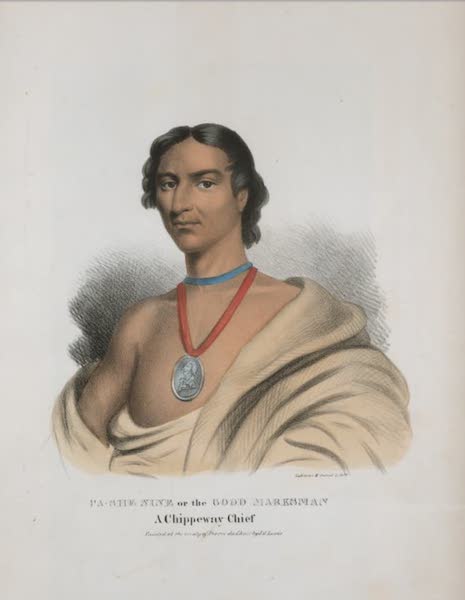 The Aboriginal Port Folio - Pa-she-nine or the Good Marksman, a Chippeway Chief (1836)