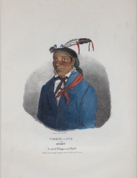 The Aboriginal Port Folio - Weesh-cub or the Sweet, a noted Chippeway Chief (1836)