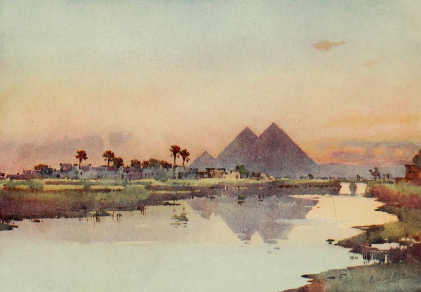 The Banks of the Nile - The Second Pyramid, Giza (1913)