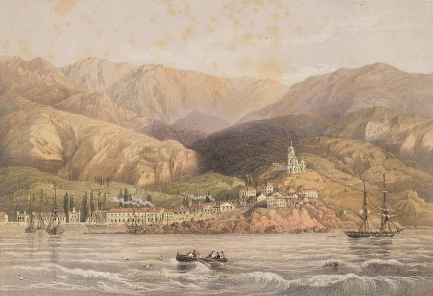 The Beautiful Scenery and Chief Places of Interest throughout the Crimea - View of Yalta (1856)