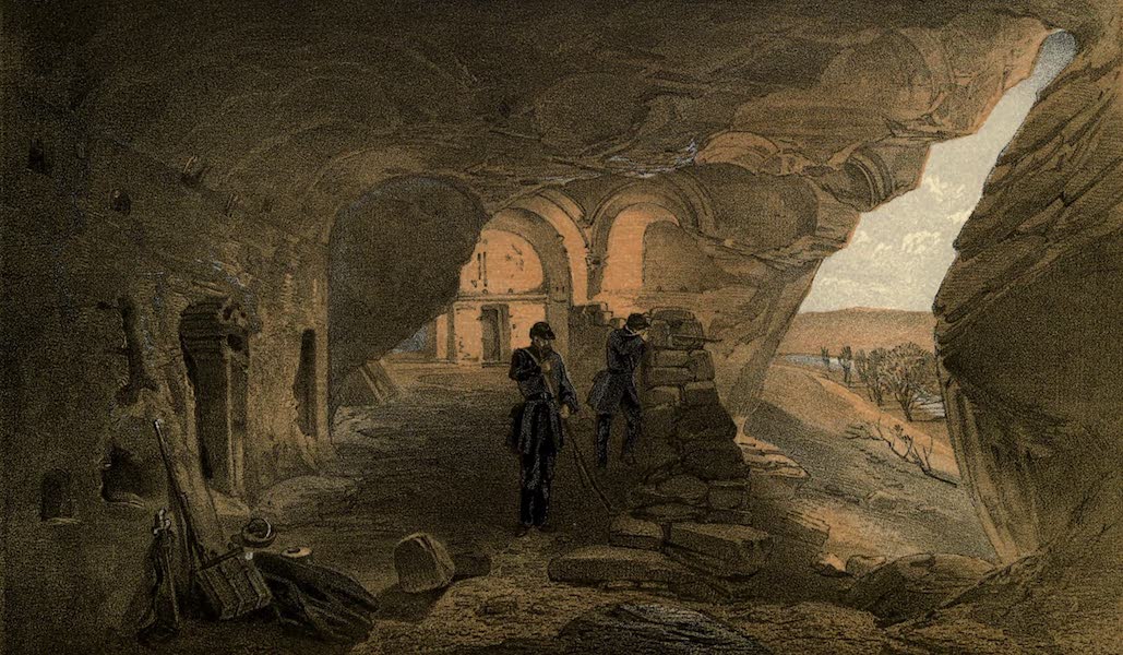 The Campaign in the Crimea [Series I] - Excavated Church in the Caverns of Inkermann, looking West (1855)