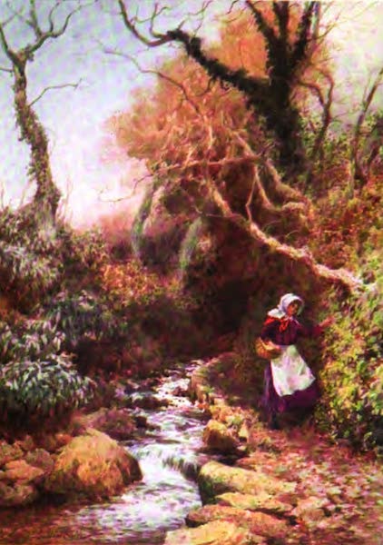 The Channel Islands Painted and Described - Water Lane, Moulin Huett Guernsey (1904)