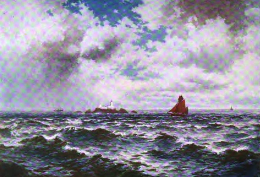 The Channel Islands Painted and Described - Casquet Rocks and Lighthouse  (1904)