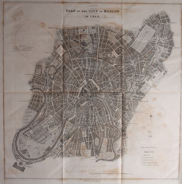 The Character of the Russians and a Detailed History of Moscow - Plan of the City of Moscow in 1823 (1823)