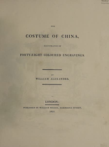 The Costume of China - Title Page (1805)