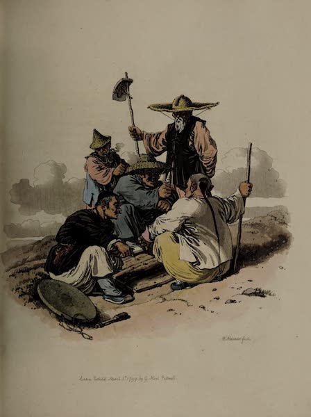 The Costume of China - A Group of Peasantry, Watermen, &c. (1805)