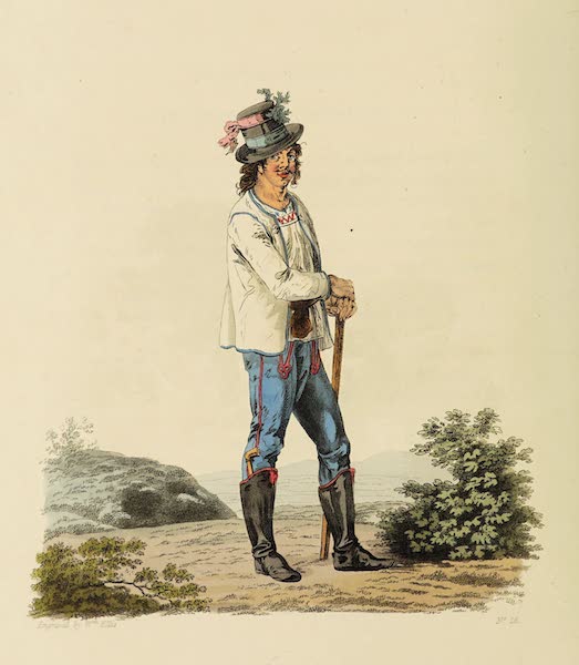 The Costume of the Hereditary States of the House of Austria - A Sclavonian Peasant of the County of Neutra, or Neytra (1804)