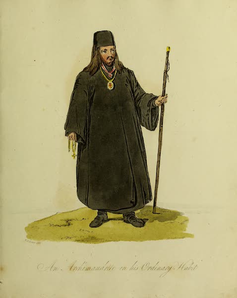 The Costume of the Inhabitants of Russia - An Archimandrite in his Ordinary Habit (1809)
