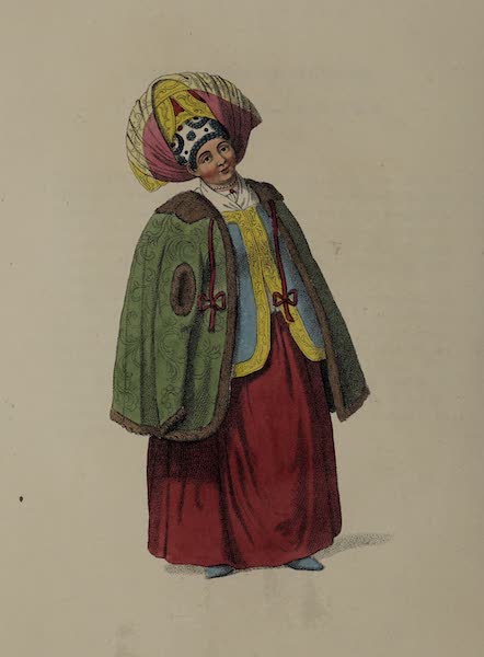 The Costume of the Russian Empire - A Merchant's Wife of Kalouga, in her Winter Dress (1803)