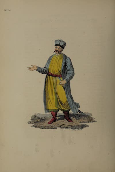 The Costume of the Russian Empire - A Kabardian of Mount Caucasus (1811)