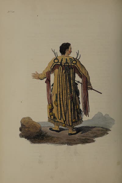 The Costume of the Russian Empire - Back Figure of a Tongusian Priest, in the Vicinity of the Argoun (1811)