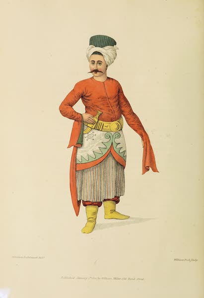 The Costume of Turkey - A Domestic belonging to the Grand Vizier (1802)