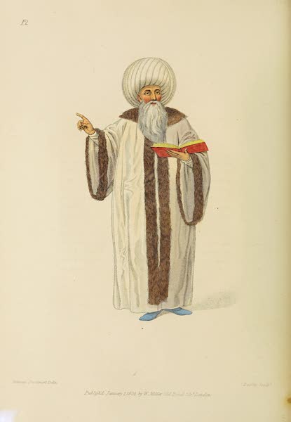 The Costume of Turkey - The Mufti, or Chief of Religion (1802)