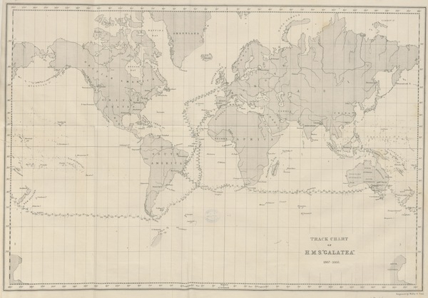 Track Chart of H.M.S Galatea 1867-1868