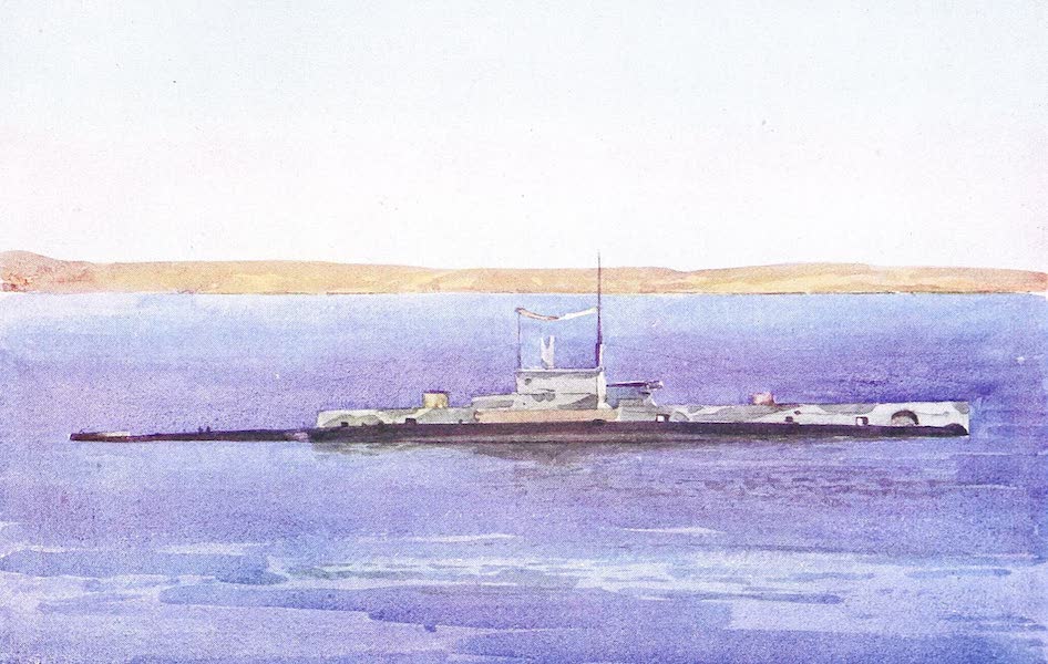 The Dardanelles : Colour Sketches from Gallipoli - Submarine Eii at Kephalo (1915)