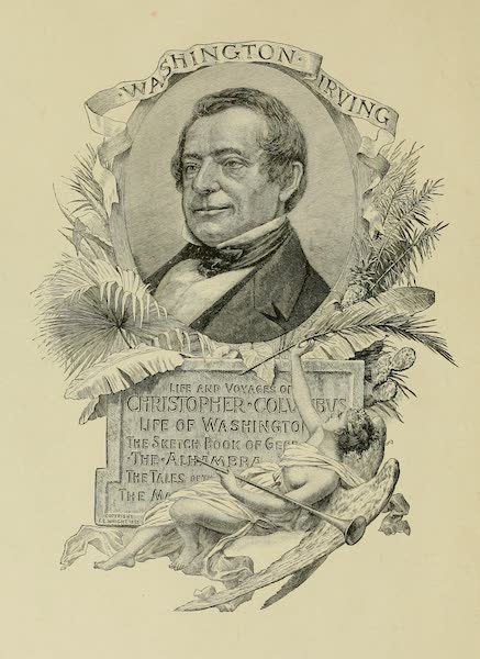 The Discovery and Conquest of the New World - Portrait of Washington Irving (1892)