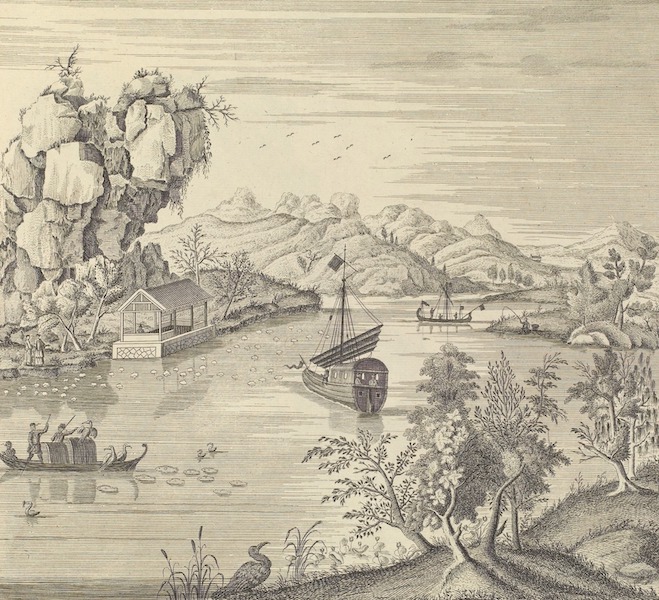 The Emperor of China's Palace at Pekin - The Hanging Rock, that looks down on the Fishes (1753)