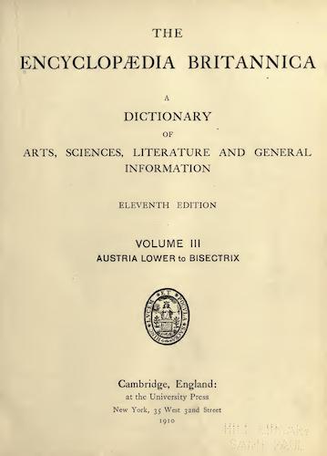 Encyclopedias - Encyclopaedia Britannica Vol. 3