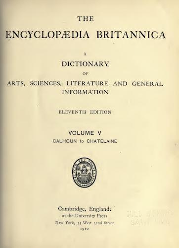 Encyclopedias - Encyclopaedia Britannica Vol. 5