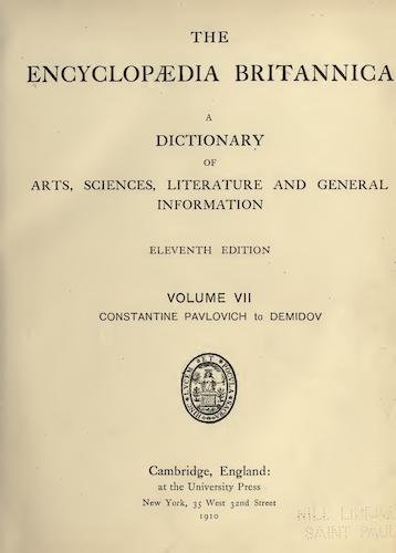 Encyclopedias - Encyclopaedia Britannica Vol. 7