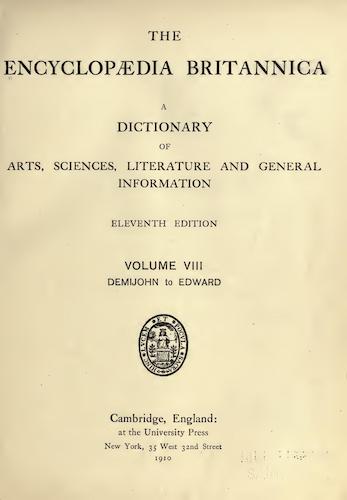 Encyclopedias - Encyclopaedia Britannica Vol. 8