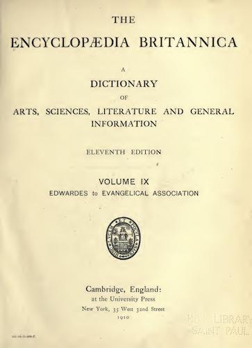 Encyclopaedia Britannica Vol. 9