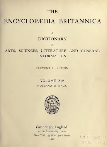 Encyclopedias - Encyclopaedia Britannica Vol. 14