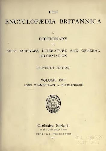 Encyclopedias - Encyclopaedia Britannica Vol. 17