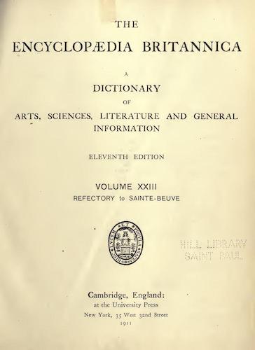 Encyclopedias - Encyclopaedia Britannica Vol. 23
