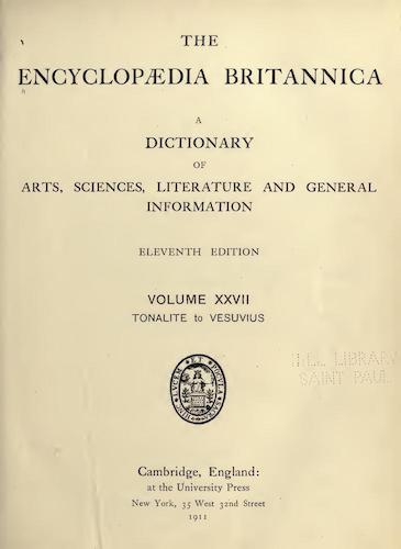 Encyclopedias - Encyclopaedia Britannica Vol. 27