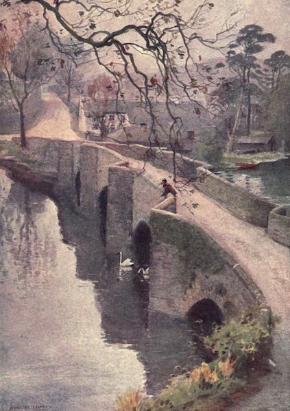 The English Lakes Painted and Described - A Misty Morning, Newby Bridge, Windermere (1908)