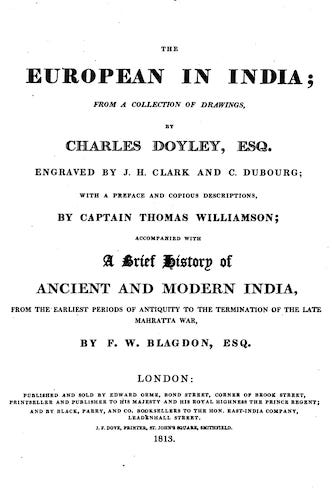 The European in India (1813)