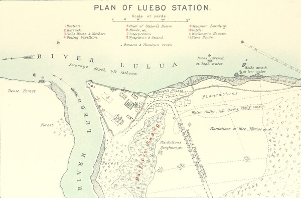 The First Ascent of the Kasai - Plan of Luebo Station (1889)