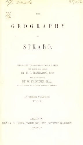 Ancient History - The Geography of Strabo Vol. 1