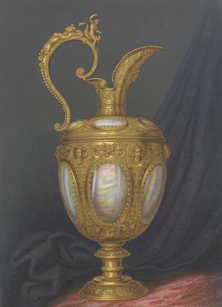 The Green Vaults Dresden - Gilt Ewer ornamented with oval Plaques or Panels of Mother of Pearl (1862)