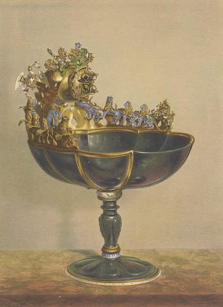 The Green Vaults Dresden - Oval scalloped Tazza of Serpentine (1862)