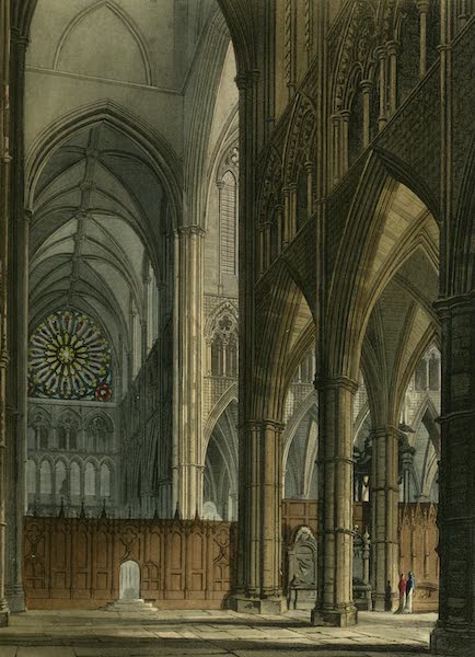 The History of the Abbey Church of St. Peter's Westminster Vol. 2 - North view, across the Transept from Poets Corner - Westminster Abbey (1812)