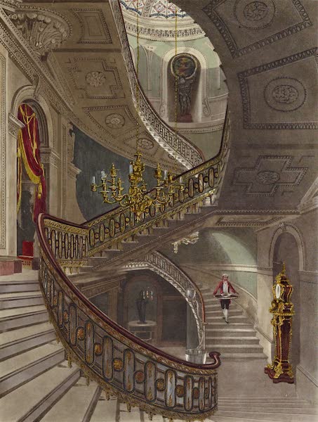 History of the Royal Residences Vol. 3 - Grand Staircase, Carlton House (1819)