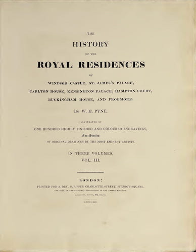 Getty Research Institute - History of the Royal Residences Vol. 3