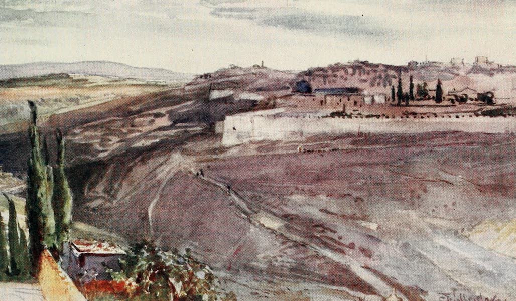 The Holy Land, Painted and Described - Jerusalem, from the traditional Spot on the Mount of Olives where Christ wept over the City (1902)