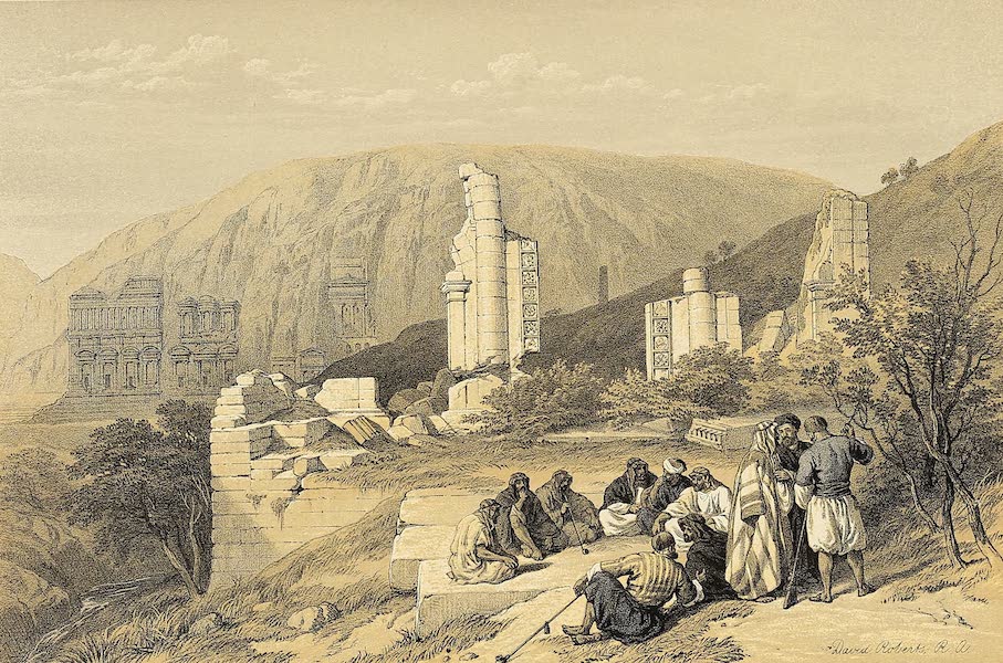 The Holy Land : Syria, Idumea, Arabia, Egypt & Nubia Vols. 3 & 4 - Remains of a Triumphal Arch at Petra (1855)