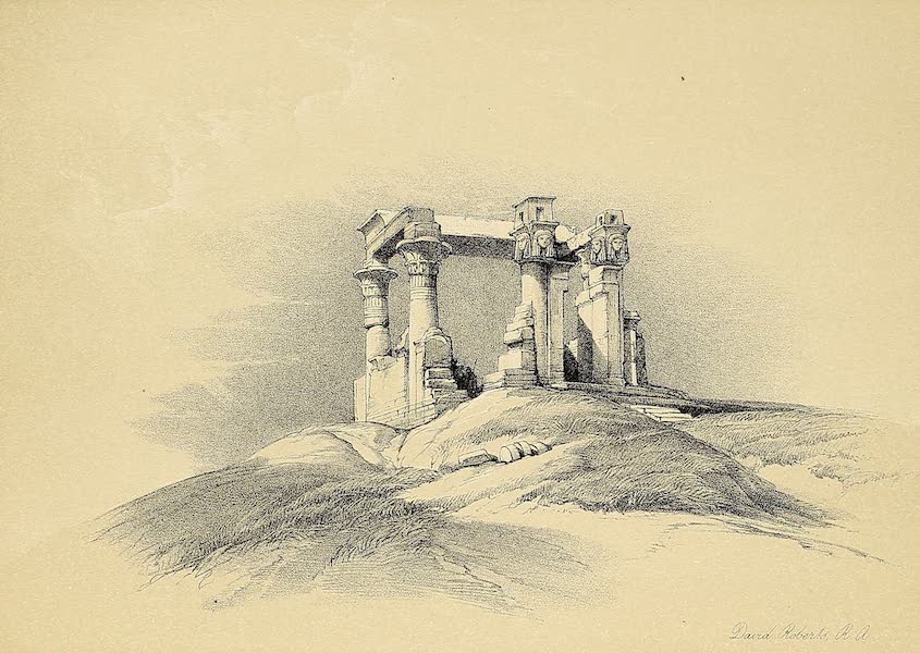 The Holy Land : Syria, Idumea, Arabia, Egypt & Nubia Vols. 3 & 4 - Interior of the Temple of Esne, in Upper Egypt (1855)