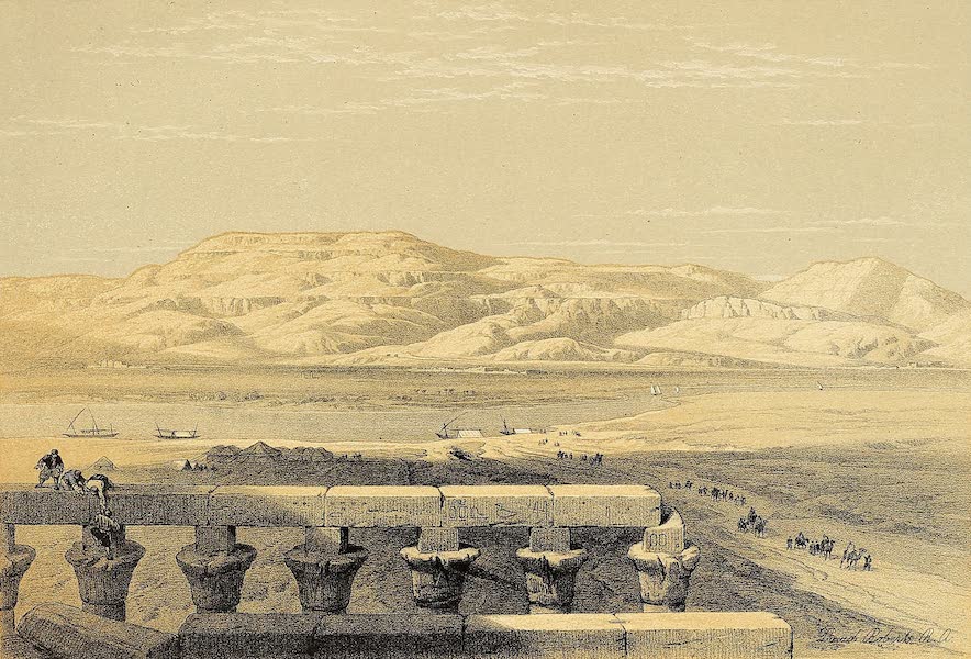 The Holy Land : Syria, Idumea, Arabia, Egypt & Nubia Vols. 3 & 4 - Libyan Chain of Mountains from the Temple of Luxor (1855)