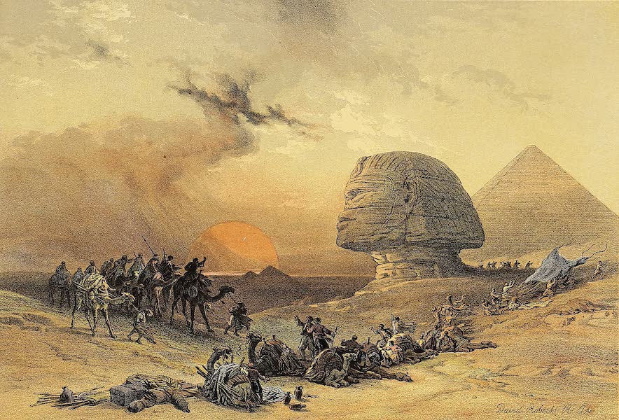 The Holy Land : Syria, Idumea, Arabia, Egypt & Nubia Vols. 5 & 6 - The Simoom in the Desert (1855)