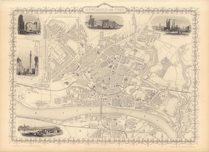 The Illustrated Atlas - Newcastle on Tyne (1851)