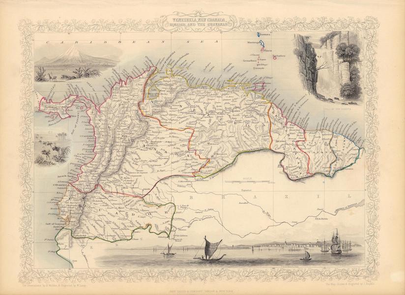The Illustrated Atlas - Venezuela, New Granada, Equador, and the Guayanas (1851)