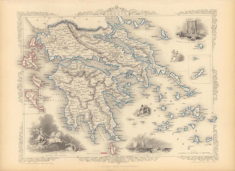 The Illustrated Atlas - Greece. (with) inset maps of Corfu and Stampalia (1851)