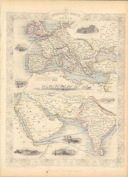The Illustrated Atlas - Overland Route to India (1851)