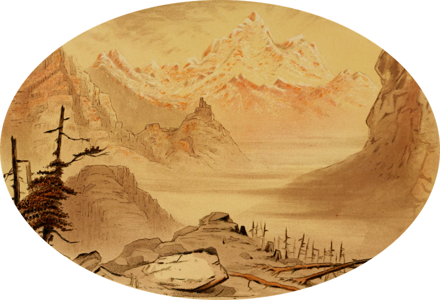 The Indian Alps and How We Crossed Them - Deodunga, Mt. Everest - Sunrise (1876)