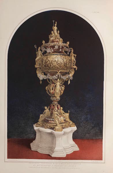 The Industrial Arts of the Nineteenth Century Vol. 1 - Gold Vase, enriched with Jewels and Enamels by Watherston & Brogden, London (1851)